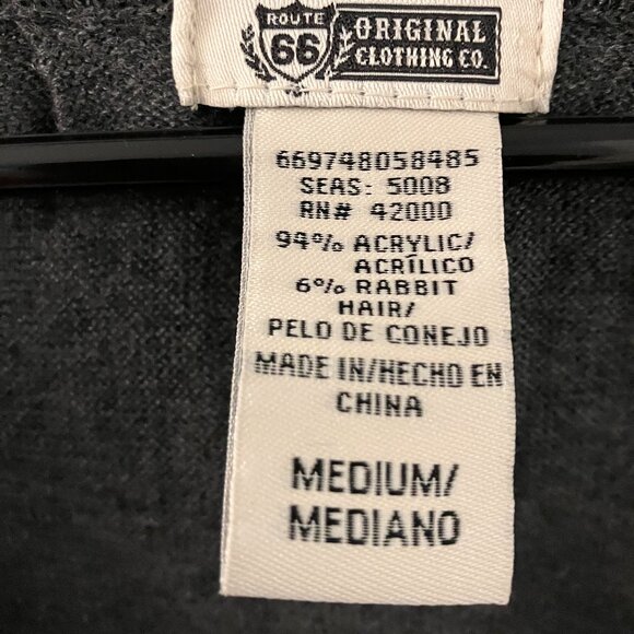 Route 66 Original Clothing Co Womens Gray Round Neck Short Sleeve Shrug Medium - Picture 5 of 7